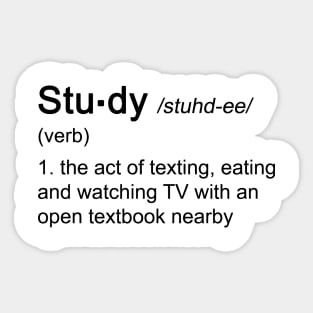 Study - Funny description Sticker